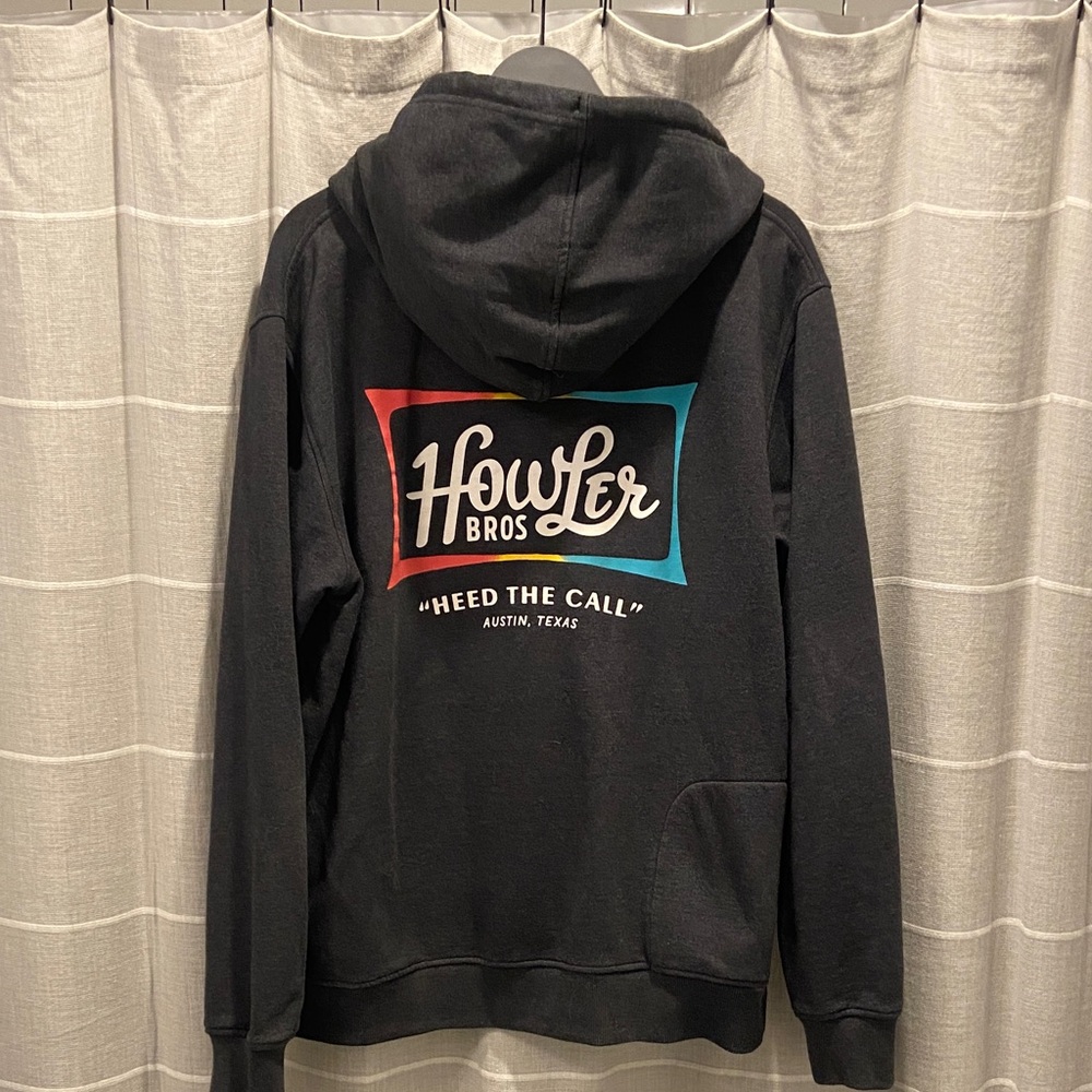 Howler Brothers Charcoal Hoodie with Logo Patch - Picture 4 of 4